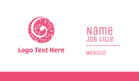 Pink Nature Circle Business Card Design