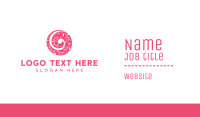 Pink Nature Circle Business Card