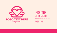 Pink Burger Love Heart Business Card Design