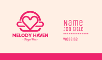 Pink Burger Love Heart Business Card Design