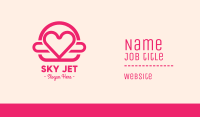 Pink Burger Love Heart Business Card