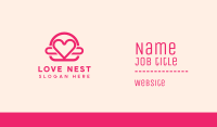 Pink Burger Love Heart Business Card Image Preview