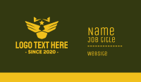 Military Pilot Golden Wings Business Card Design