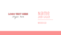 Beauty & Feminine Text Font Business Card