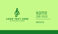 Green Musical Letter B Business Card Design