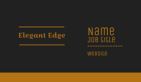 Golden Elegant Wordmark Business Card Image Preview