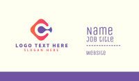 Digital Agency Letter C Business Card