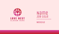 Red Heart Globe Business Card Image Preview