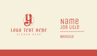 Letterform Business Card example 1