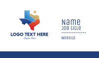 Texas State Map Business Card