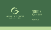 Leafy Letter G Business Card Image Preview