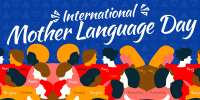 Abstract International Mother Language Day Twitter Post