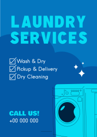 Laundry Services List Poster