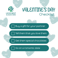 Valentine's Checklist Instagram Post Image Preview