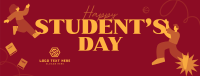 Bookish Students Day Facebook Cover Design