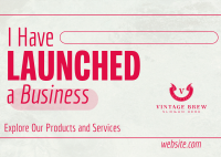 Vintage Grunge Business Launch Postcard Image Preview