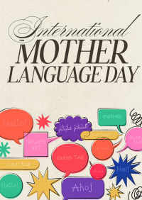 Modern Nostalgia International Mother Language Day Flyer