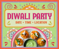 Playful Retro Diwali Facebook Post