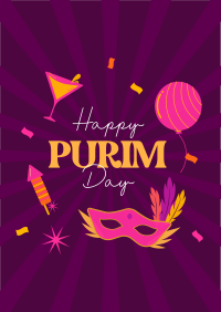 Purim Celebration Flyer Design