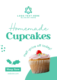 Cupcake Christmas Sale Poster