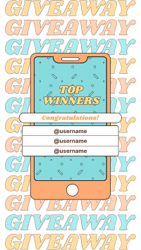 Comical Giveaway Winners Instagram Story