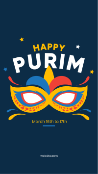 Purim Mask Instagram Story