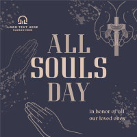 Prayer for Souls' Day Linkedin Post Design