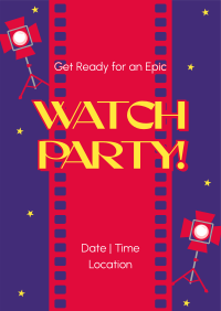 Quirky Watch Party Flyer