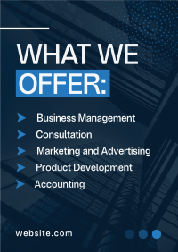 Corporate What We Offer Flyer Design