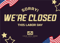 Labor Day Hours Postcard