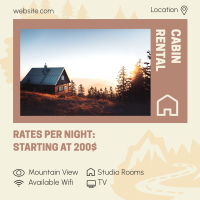 Cabin Rental Features Instagram Post