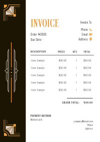 Classy Art Deco Invoice