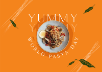 Pasta Gourmet Postcard Design