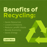 Recycling Benefits Instagram Post