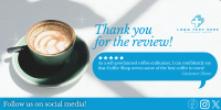 Minimalist Coffee Shop Review Twitter Post