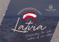 Latvia Independence Day Postcard