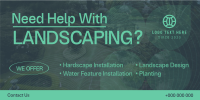 Simple Landscaping Services Twitter Post Design