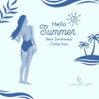 Hello Summer Scenery Instagram Post Design