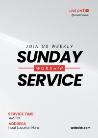 Sunday Worship Service Flyer