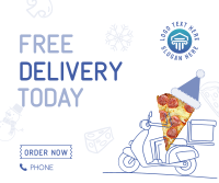 Holiday Pizza Delivery Facebook Post