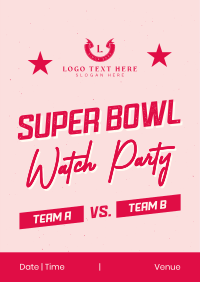 Watch Live Super Bowl Flyer Design