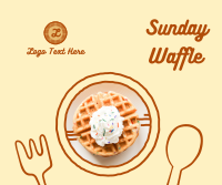 Yummy Waffle Plate Facebook Post