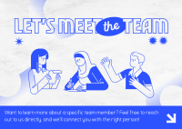 Meet Team Employee Postcard