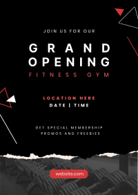 Fitness Gym Grand Opening Poster