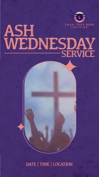 Retro Ash Wednesday Service Instagram Story