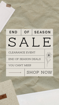 Minimal Conservative Season End Sale Facebook Story