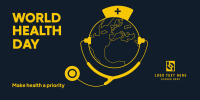 World Health Priority Day Twitter Post