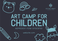 Art Camp for Kids Postcard Image Preview