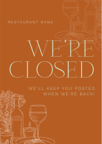 Luxurious Closed Restaurant Flyer