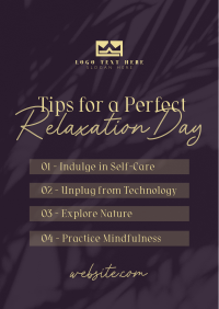 Tips for Relaxation Flyer